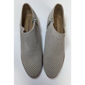 Lucky Brand Booties Women's 8.5 Casual Side Zip Ankle Bootie Grey